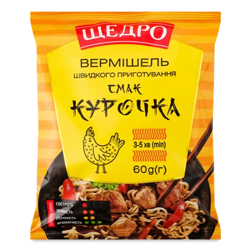 Вермішель Швидкого Приготування Курочка, в/ґ, 60г