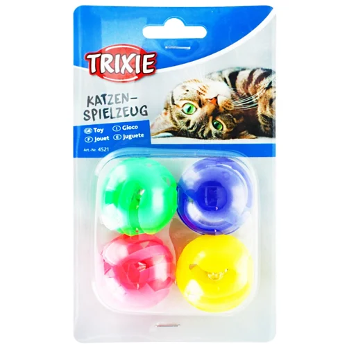 Іграшка для котів Trixie М'ячики з брязкальцем 4шт 4см