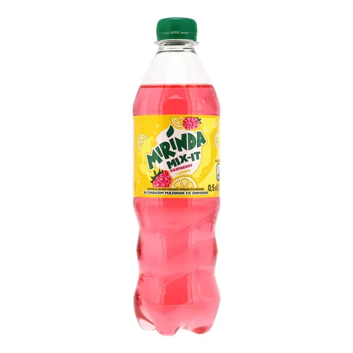 Напій безалкогольний сильногазований Raspberry+Lemon Mirinda 0.5л