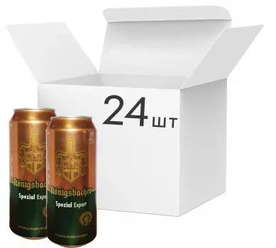 Упаковка пива Konigsbacher Spezial Export світле фільтроване 5.5% 0.5л x 24 шт