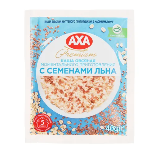 Каша вівсяна з насінням льону Premium Axa м/у 40г