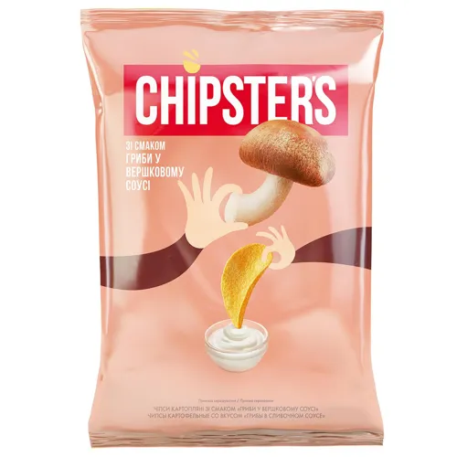 Чіпси Chipster`s Гриби з вершковим соусом картопляні 110г