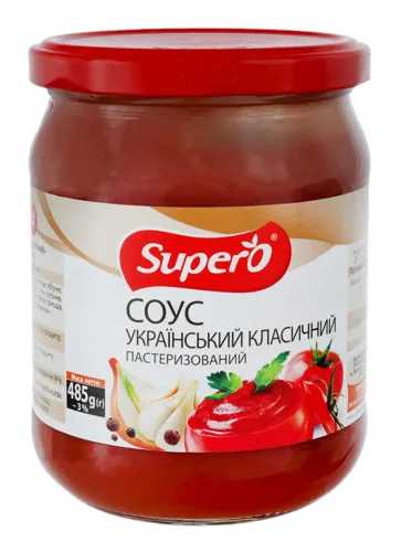 Соус Український класичний Supero с/б 485г