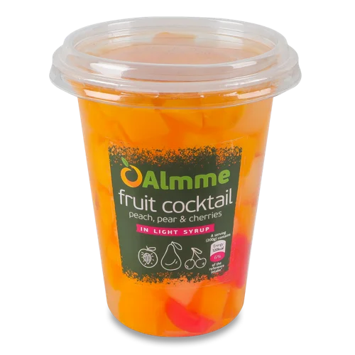 Фруктова Суміш у Легкому Сиропі Peach-Pear-Cherries Almme, В/ґ, 400г
