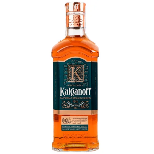 Горілка Kalganoff з медом на коньяку 40% 0,5л