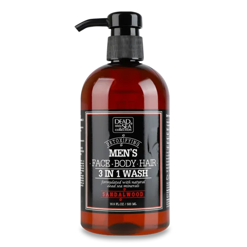 Гель для Душу, Волосся та Обличчя 3в1 Sandal Wood Men’s Dead Sea Collection, 500мл