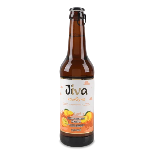Напій Безалкогольний Слабогазований Соковмісний Комбуча Пристрасне Манго Jiva, 330мл