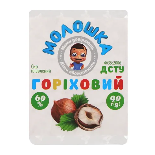 Сир плавлений 60% Горіховий Молошка м/у 90г