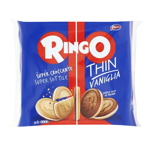 Печиво тонке з ванільним кремом Ringo Pavesi м/у 234г