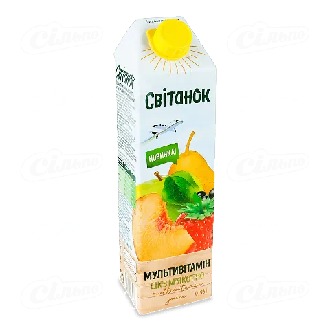 Сік Світанок Мультивітамін з м'якоттю, 0,95л