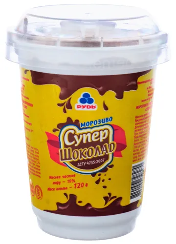 Морозиво 10% Супер шоколад Рудь ст 120г