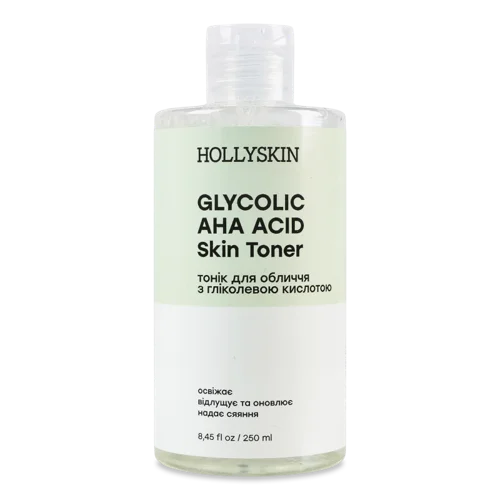 Тонік для обличчя з Гліколевою Кислотою Glycolic AHA Acid Hollyskin, 250мл