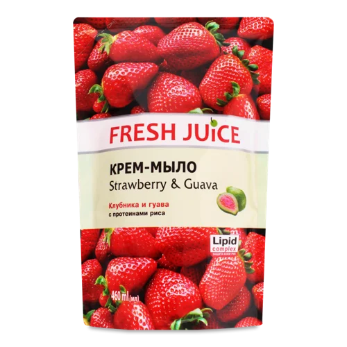 Крем-мило Strawberry&Guava Fresh Juice, 460мл, в/с
