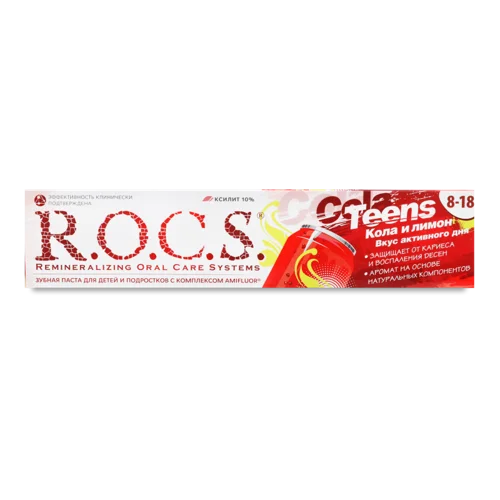 Зубна Паста Для Дітей І Підлітків Кола І Лимон Teens R.O.C.S., 60мл