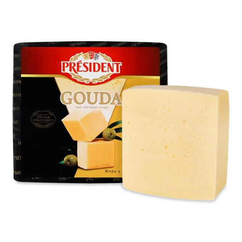 Сир Твердий Гауда President, 50% Жиру, кг