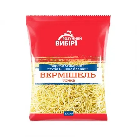 Макарони Вермишель тонка «Розумний вибір» 1 кг