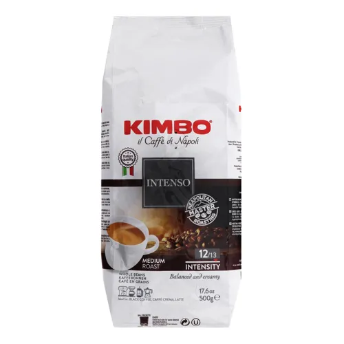 Кава натуральна смажена в зернах Intenso Il Caffe di Napoli Kimbo м/у 500г