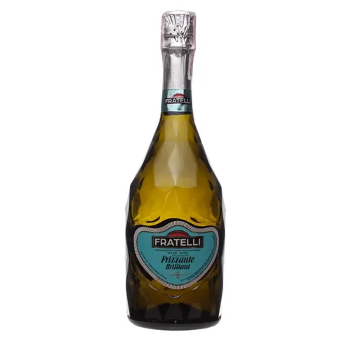 Вино FRATELLI слабогазоване Frizzante Brilliant Бьянко сухе біле 0,75л., 9-13%