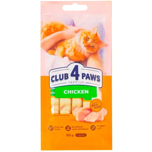 Ласощі кремові Club 4 Paws курка 4х15г