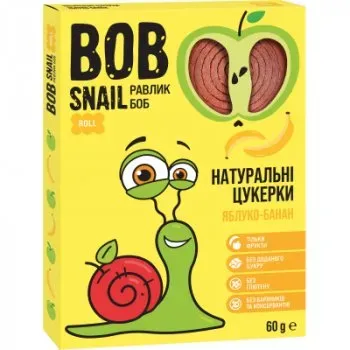Конфета Bob Snail Улитка Боб Яблочно-Банану 60г