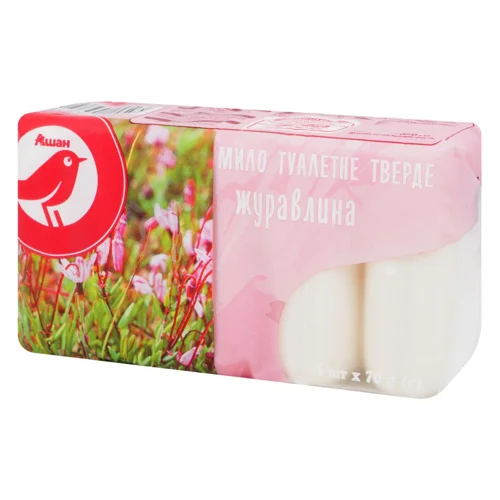 Мило тверде Auchan журавлина 70г x 5шт