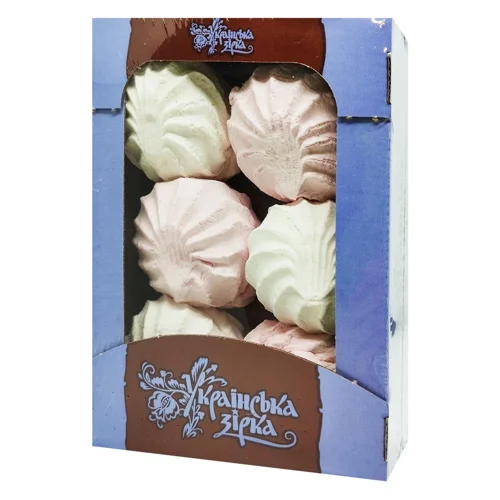 Зефір Українська Зірка Біло рожевий 370г