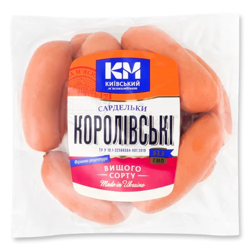 Сардельки Варено-Копчені Королівські, Київський М'ясокомбінат, 1 кг