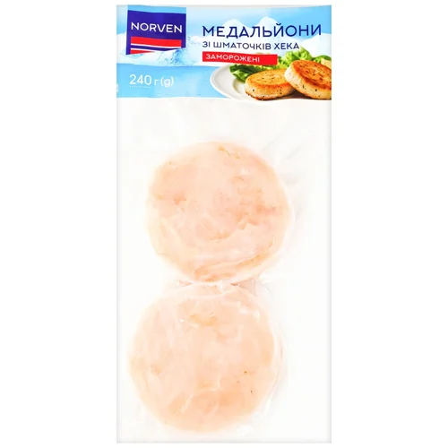 Медальйони зі шматочків хека Norven заморожені 240г