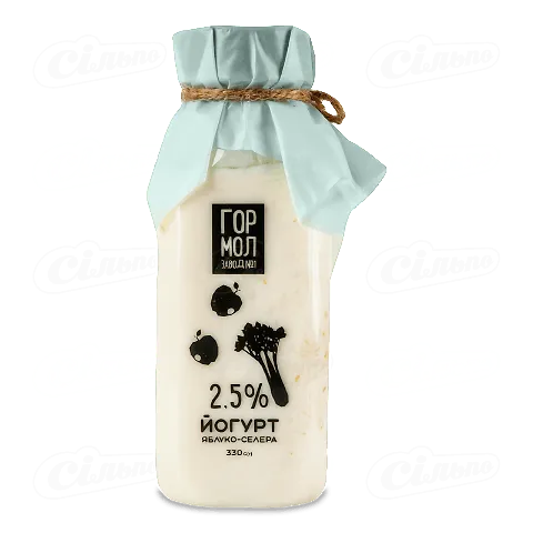 Йогурт «Гормолзавод №1» яблуко-селера 2,5%, 330г