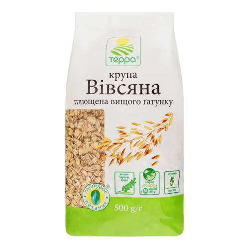 Крупа вівсяна плющена Терра м/у 500г