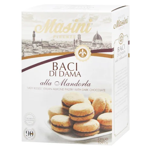 Печиво Masini Baci Di Dama з темним шоколадом 150г