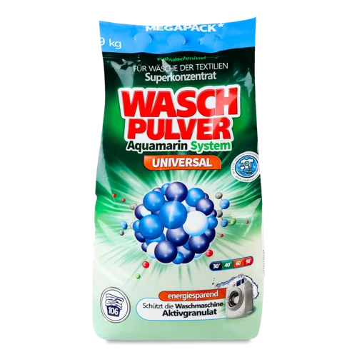 Мийний Засіб Порошкоподібний Universal Aquamarin System Wasch Pulver, 9кг