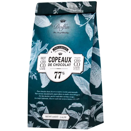 Шоколад чорний Dolfin Стружка 77% 200г