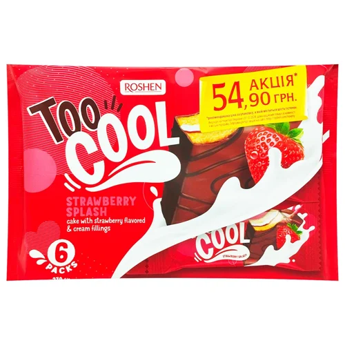 Тістечка Roshen Too Cool полуниця 270г