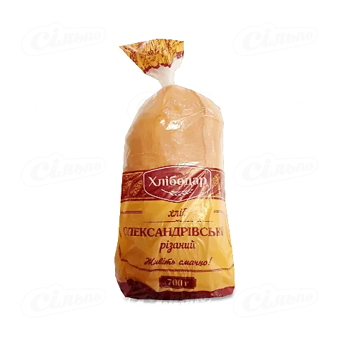Хліб «Хлібодар» «Олександрівський» вищого ґатунку нарізаний упакований, 700г