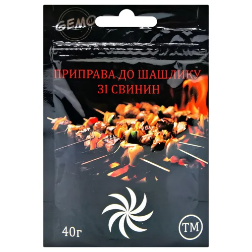 Приправа Gemo до шашлику зі свинини 40г