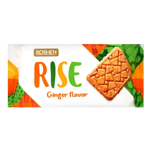 Печиво Roshen Rise здобне цільнозернове з ароматом імбиру 118г х28