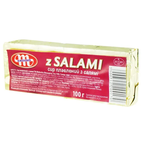 Сир плавлений Mlekovita з салямі 100г