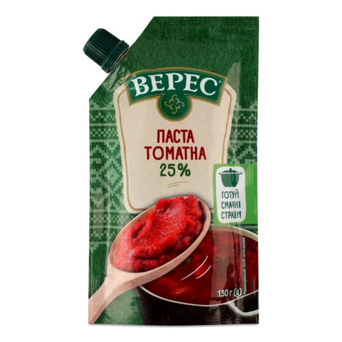 Паста Томатна 25% Пастеризована Верес, В/ґ, 130г