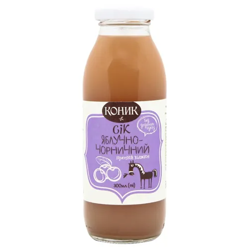 Сік Коник яблучно-чорничний 0,3л