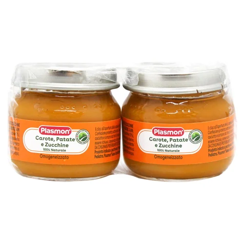 Пюре Plasmon Морква, картопля та цукіні 2х80г