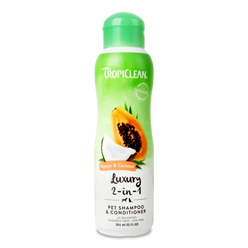 Шампунь для собак і котів TropiClean Папайя і кокос, в/ґ, 250 мл