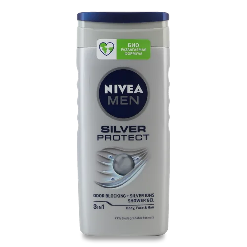 Гель для Душу 3в1 Silver Protect Nivea Men, 250мл