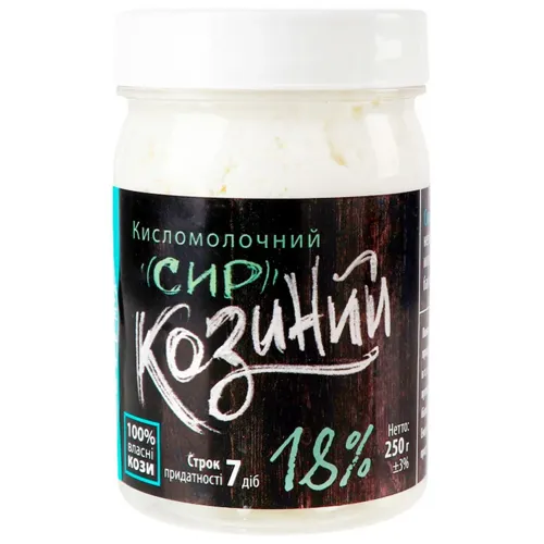 Сир кисломолочний Доообра Ферма козячий 18%, 250г