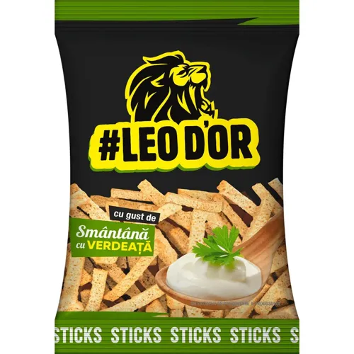 Сухарики Leodor пшеничні зі смаком сметани з зеленню 70г
