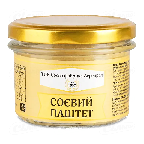 Паштет Соєва фабрика Агропрод соєвий, 200г