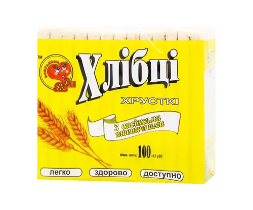 Хлібці Комгалком з пшеничними висівками 100г