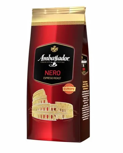 Кава натуральна смажена в зернах Nero Ambassador м/у 900г