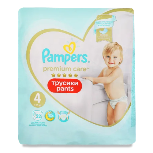 Підгузки Трусики Premium Care Pampers 9-15кг, 22шт