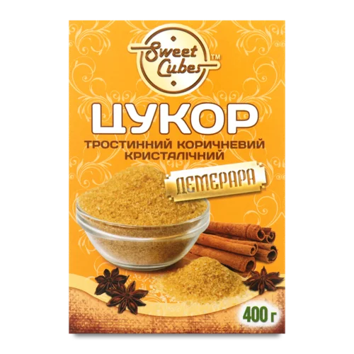 Цукор Тростинний Коричневий Кристалічний Демерара, к/у 400г